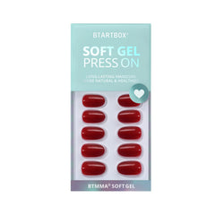 BTArtbox soft gel nails with natural fit and seamless cuticle line.