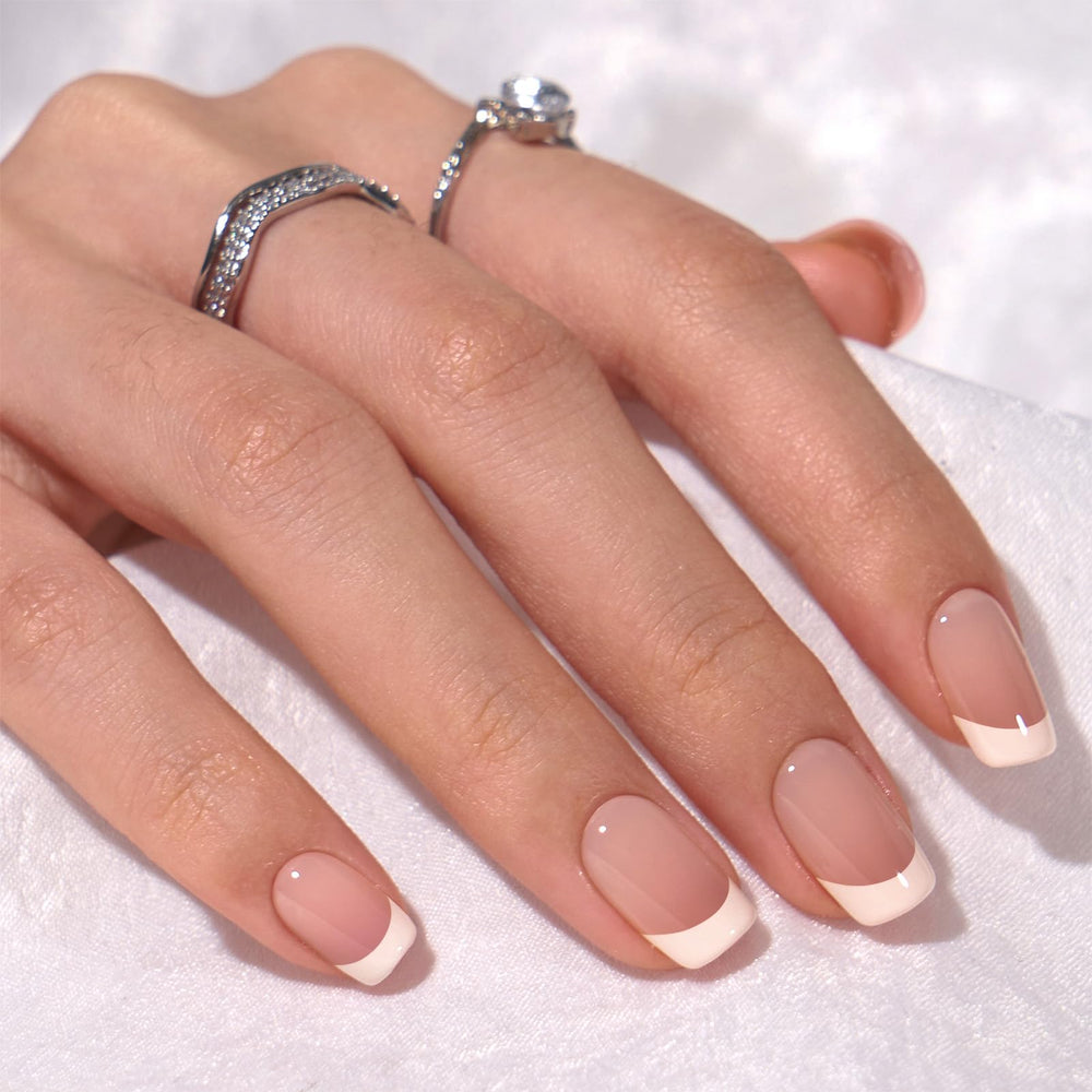 BTArtbox square nails closeup showing natural look and comfortable fit