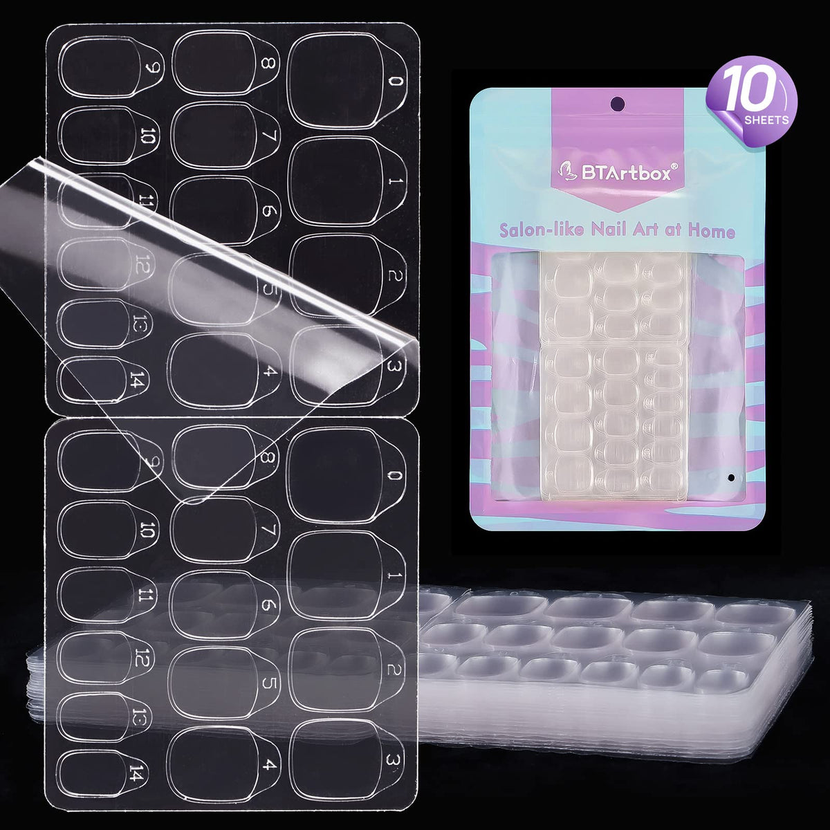 BTArtbox ultra-thin nail stickers demonstrate precision fit for long-lasting wear