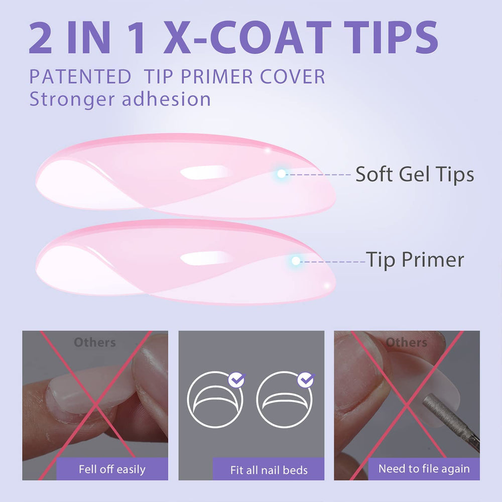 BTArtbox XCOATTIPS 16 sizes selection ensures a precise fit for many nails