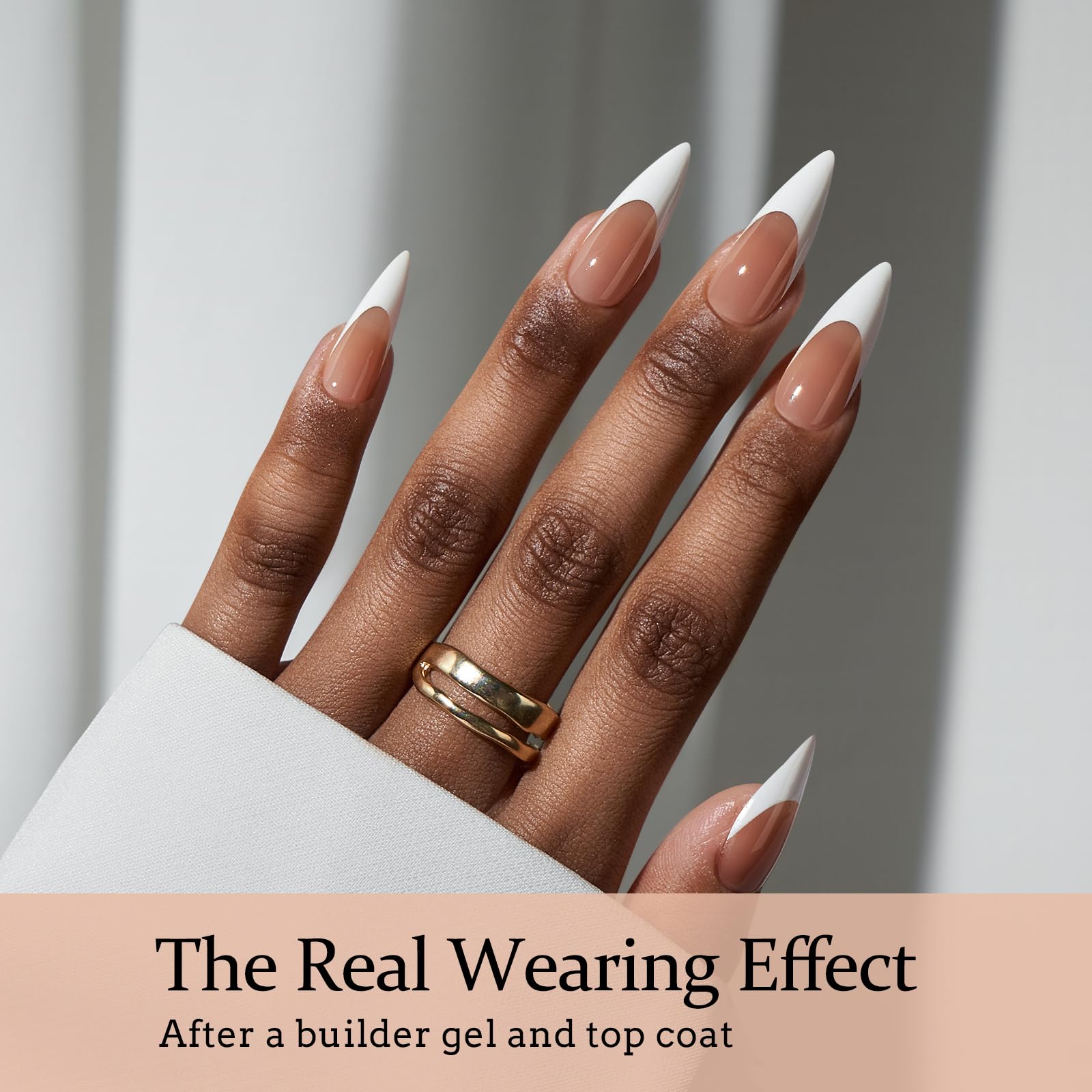 BTArtboxnails brown french-tip nails illustrate neutral tones ideal for versatile DIY art.