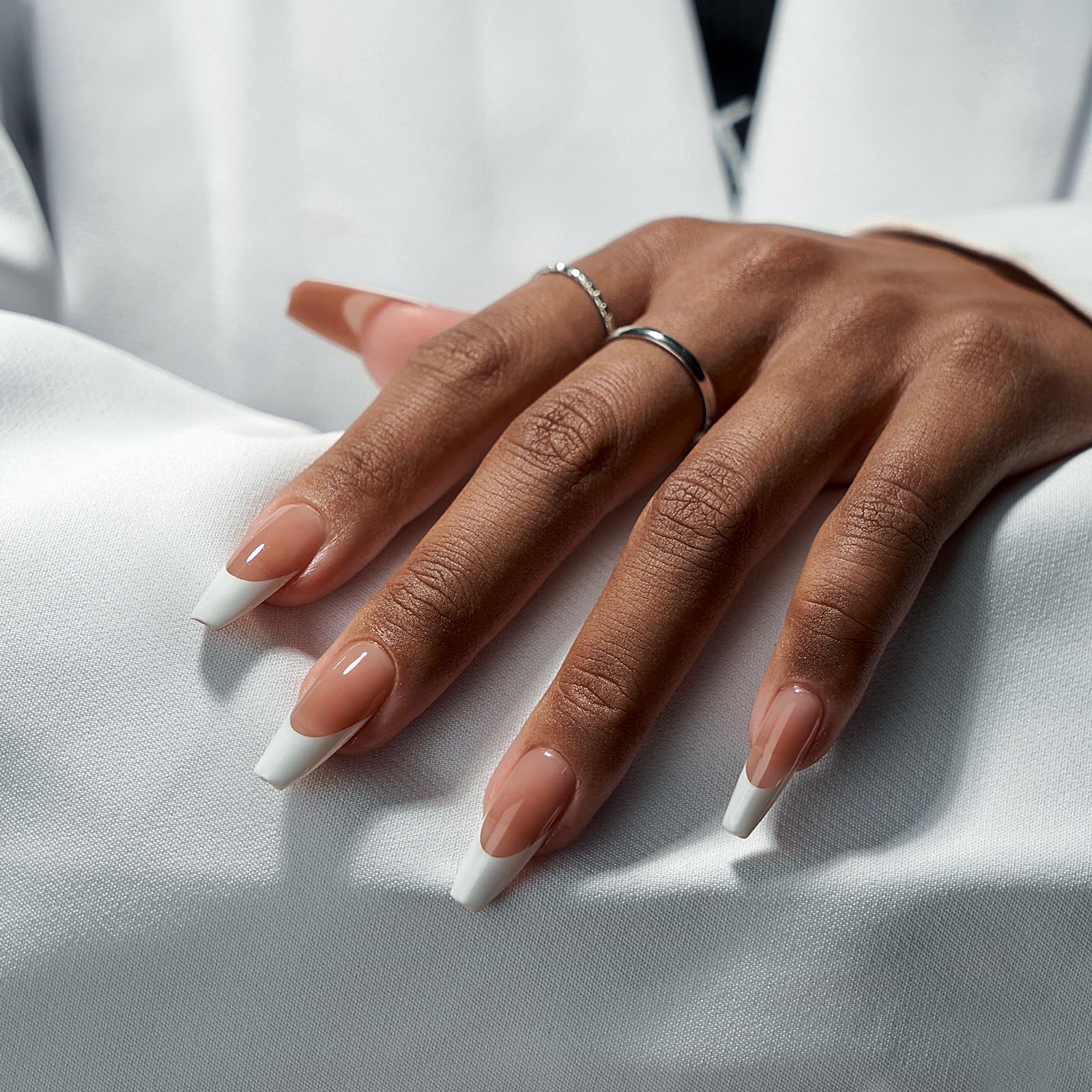 BTARTBOXNAILS brown medium coffin nails highlight natural look with comfortable fit.