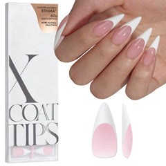 BTArtboxnails long-stiletto pink French tips for stylish, salon-ready nail extensions at home.