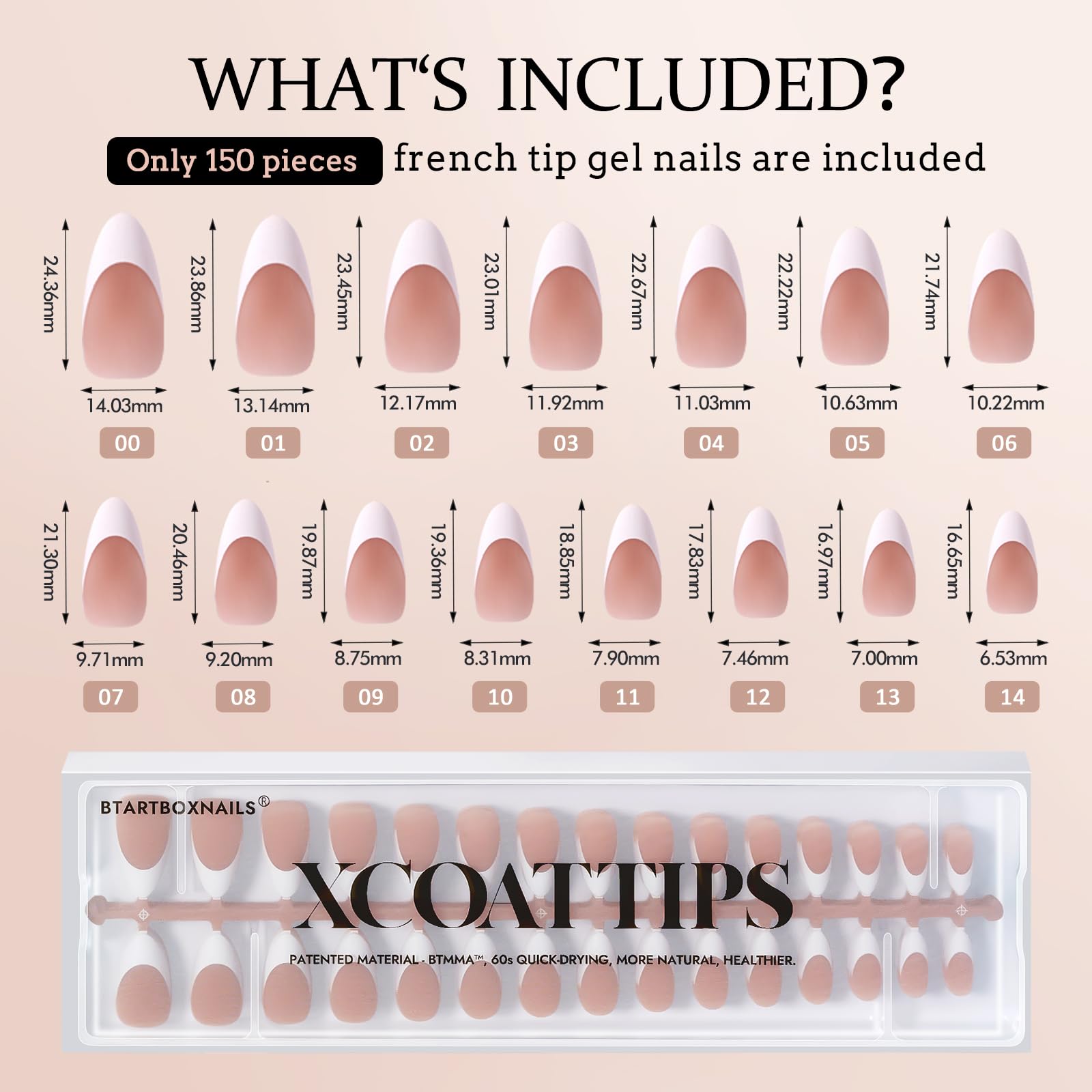 BTArtboxnails comfortable, stinging-free wear on flat or curved nails.