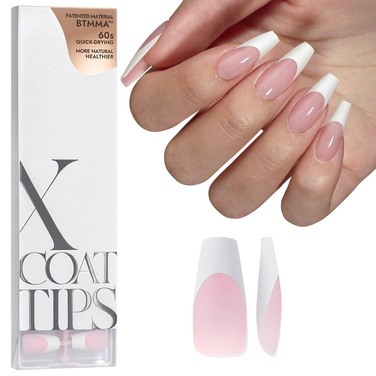 BTArtboxnails French tip nail tips pack for easy DIY French manicure