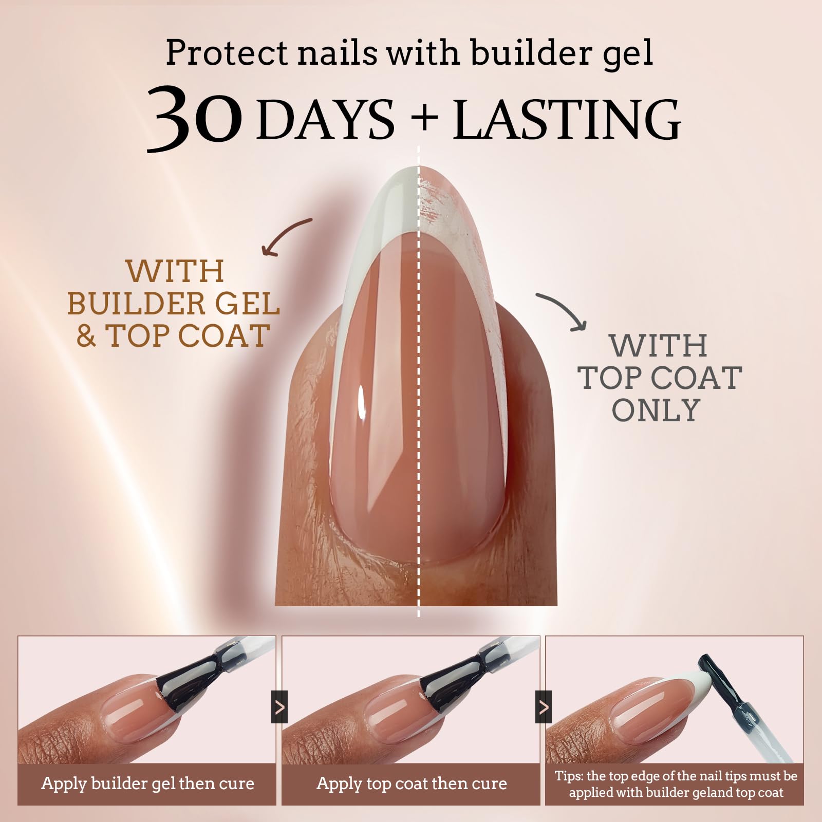 BTArtboxnails French tip nails on hand showing natural fit
