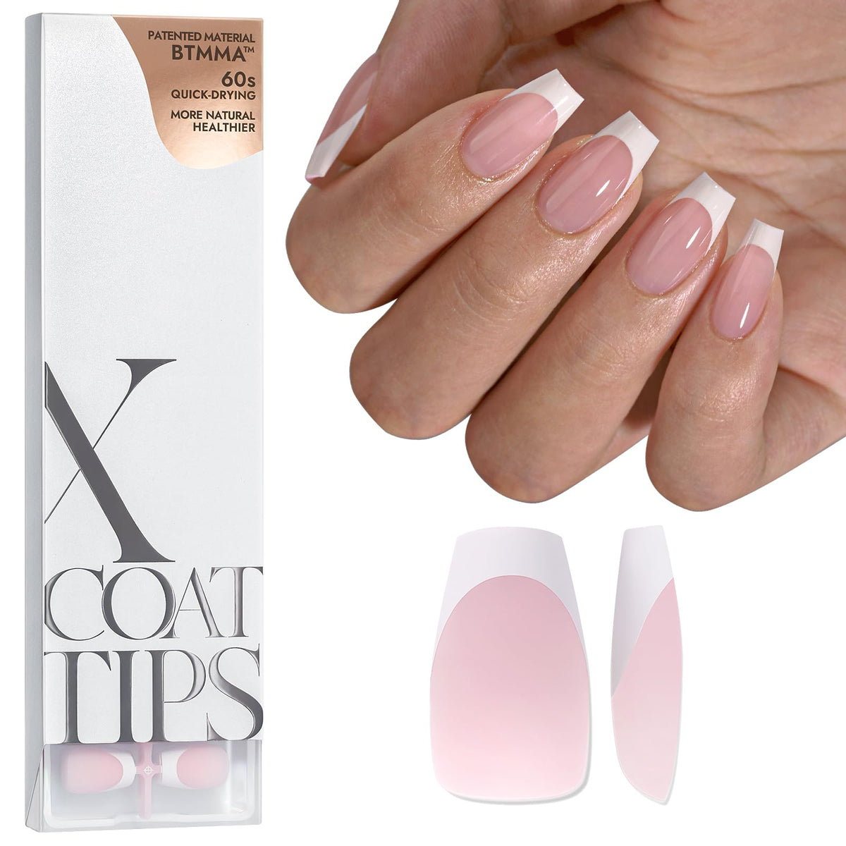 BTArtboxnails French tip press-on nails pack for quick at-home manicure