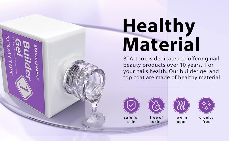 BTARTBOXNAILS gel nail glue provides precise adhesion for secure nail tips.