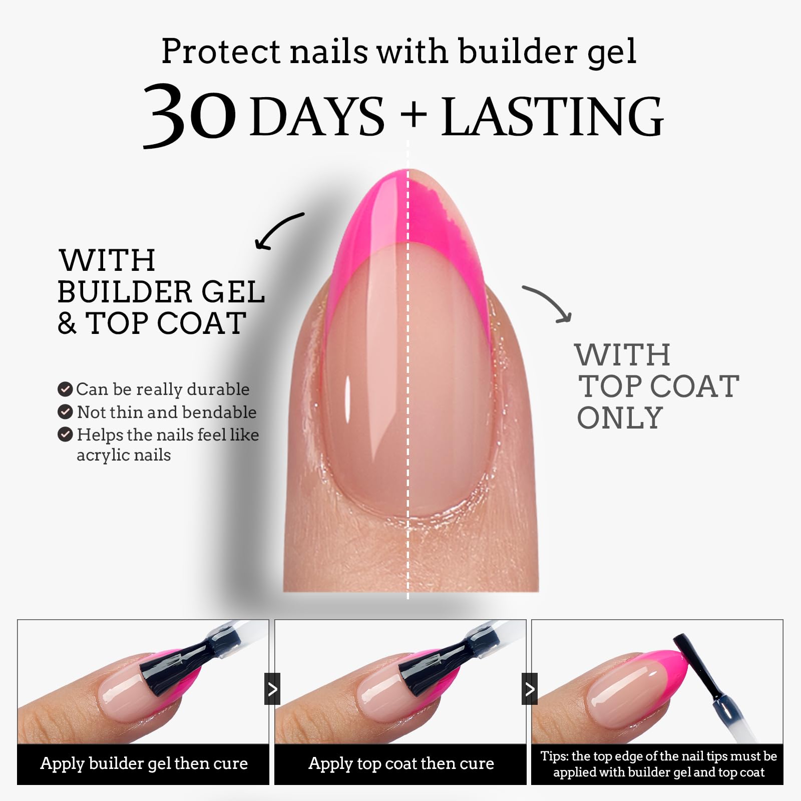 BTArtboxnails pre applied base coat primer for easy, mess-free nail extensions.