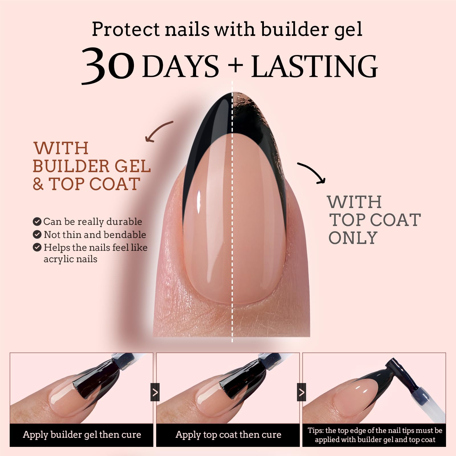 BTArtboxnails short square nails on a natural-looking nail bed for a seamless finish