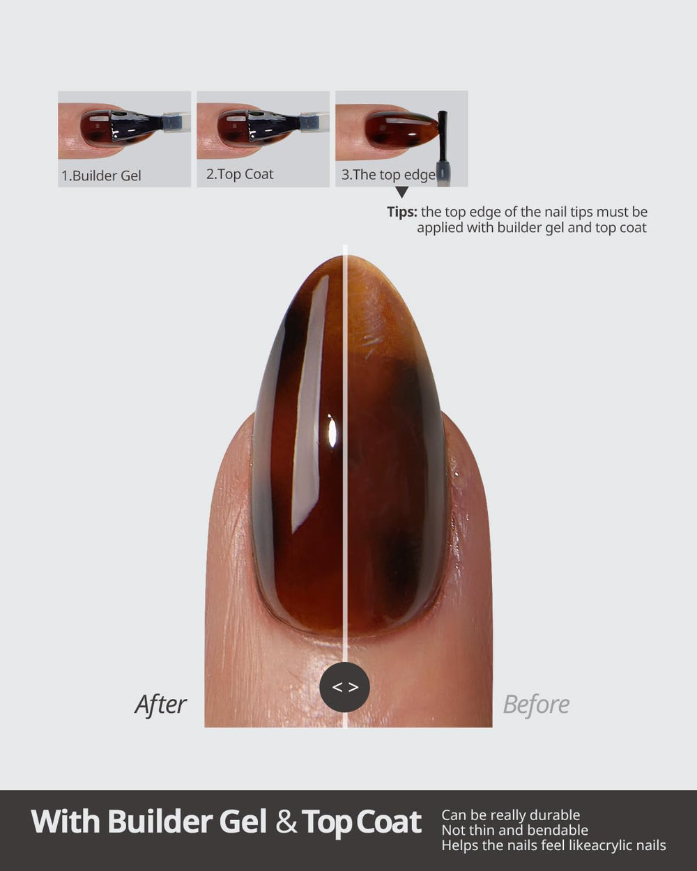 BTArtboxnails softcoat tortoiseshell nails on fingers suggest comfortable lightweight wear