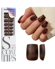 BTArtboxnails softcoat tortoiseshell short square 1 for fast at-home manicure results