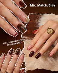 BTArtboxnails softcoat tortoiseshell short-square tip-application closeup demonstrates easy application