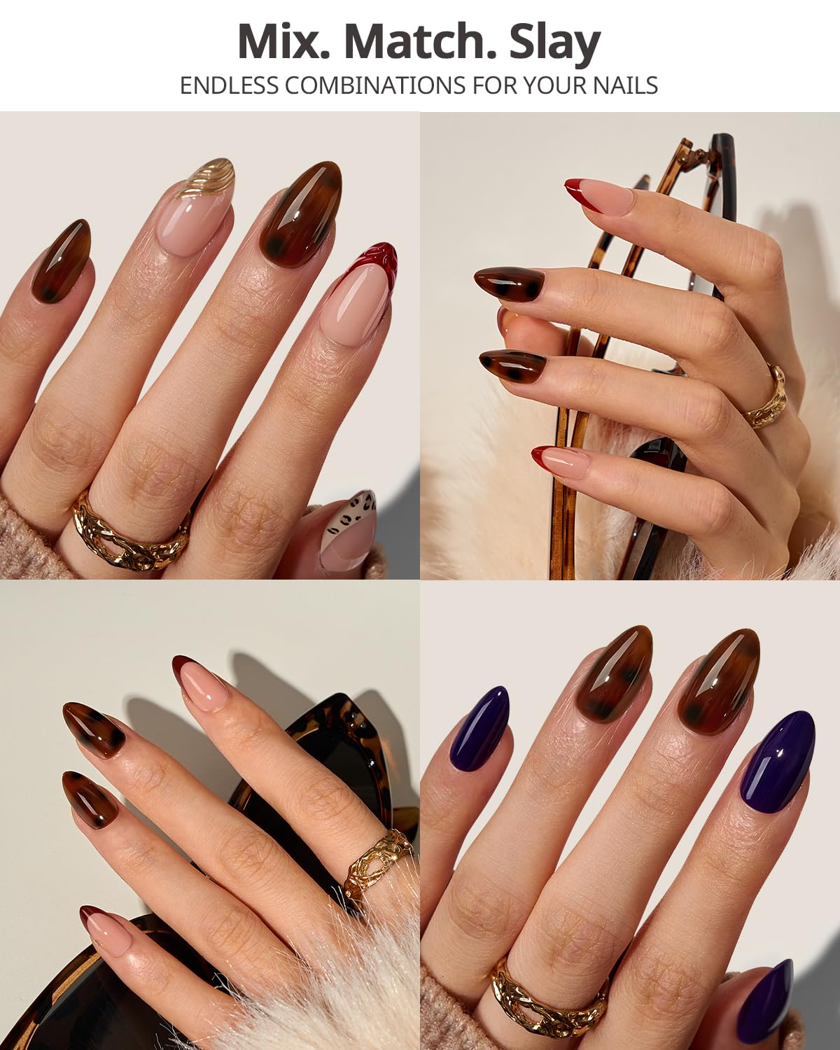 BTArtboxnails SoftCoattips tortoiseshell almond short during builder gel application