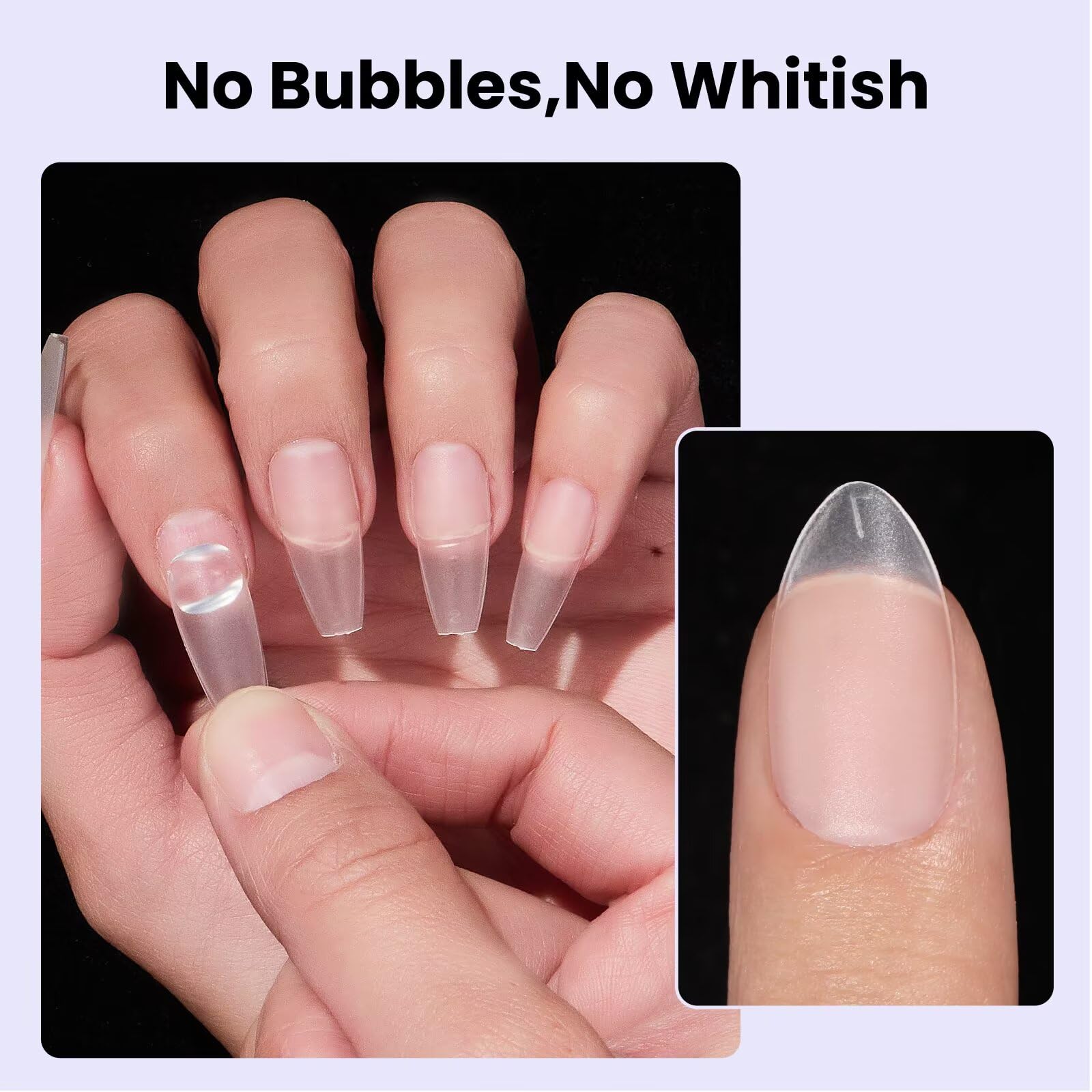 BTArtboxnails solid gel is air-bubble-free for smooth tips