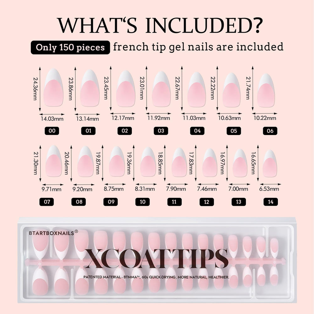 BTArtboxnails tapered cuticle-to-edge nail tips for natural silhouette
