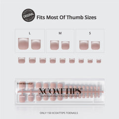 BTArtboxNails XCOATTIPS 150-piece toe nail tips set for quick upgrades