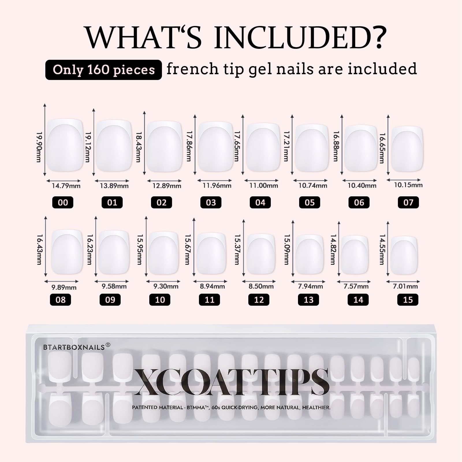 BTArtboxnails XCOATTIPS comfortable fit on natural nails in soft light
