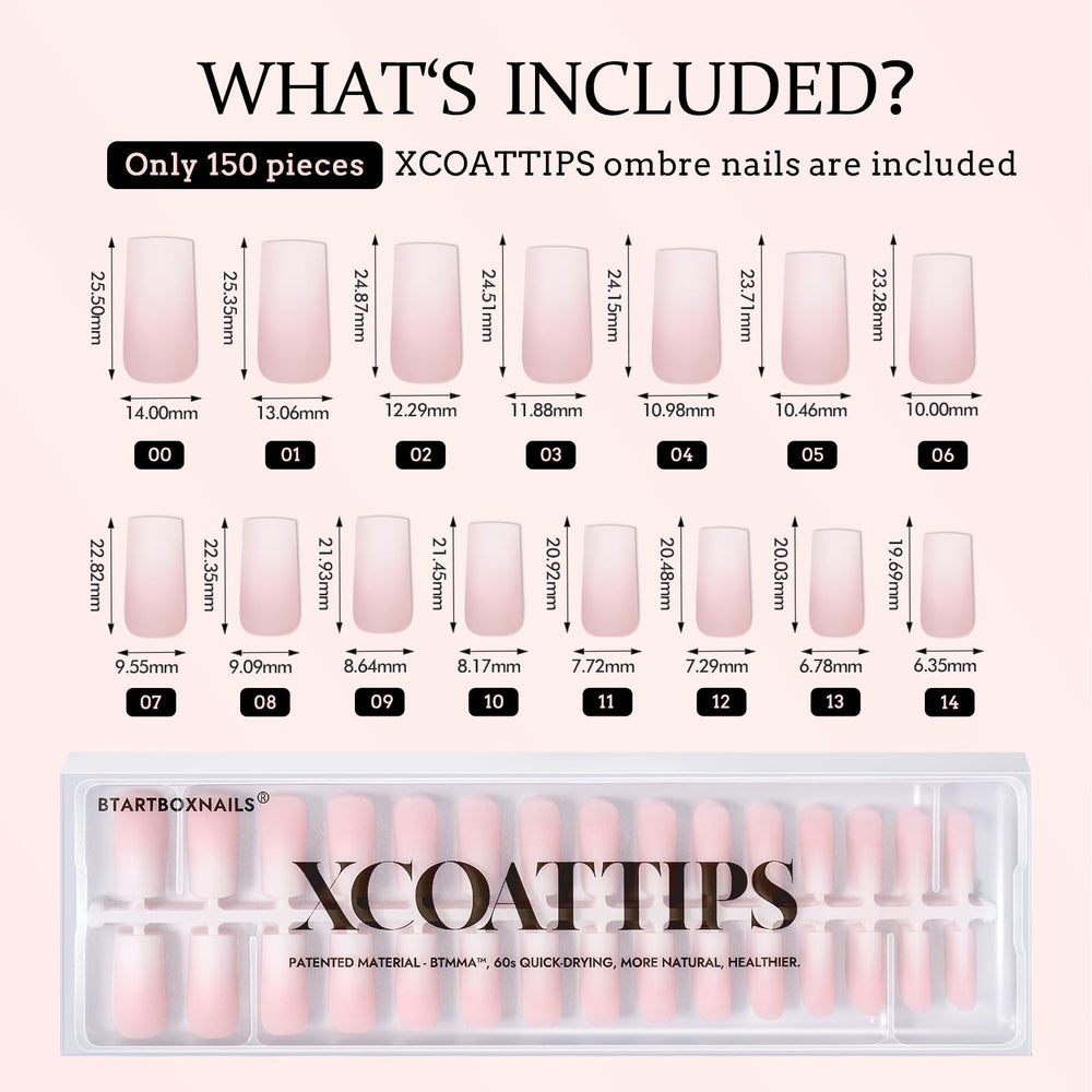 BTArtboxnails XCOATTIPS easy DIY manicure with gradient designs at home