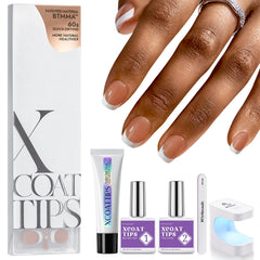 BTArtboxnails XCOATTIPS French kit open for convenient at-home manicure setup.