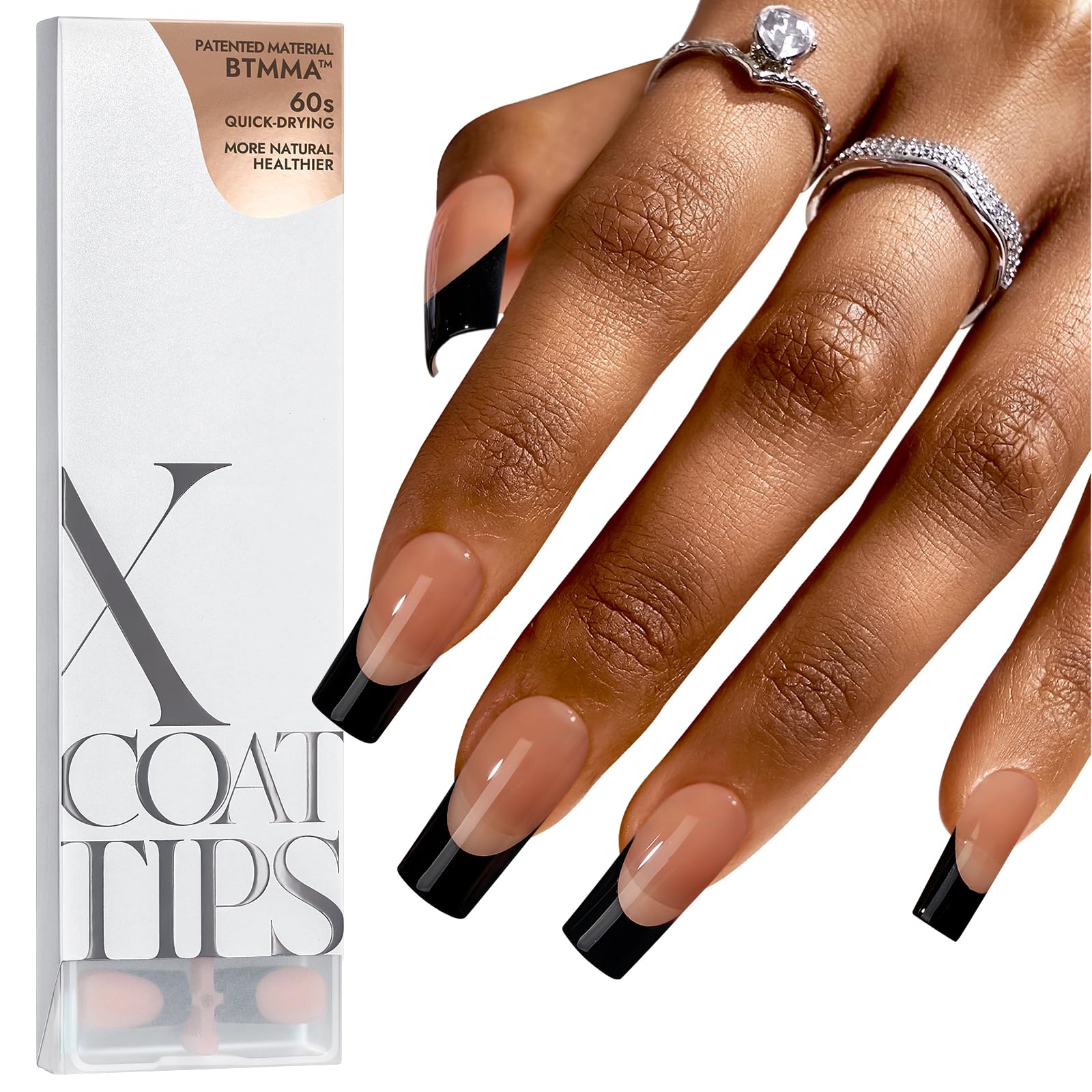 BTArtboxnails XCOATTIPS French Tip Nails pack for elegant at-home manicures.