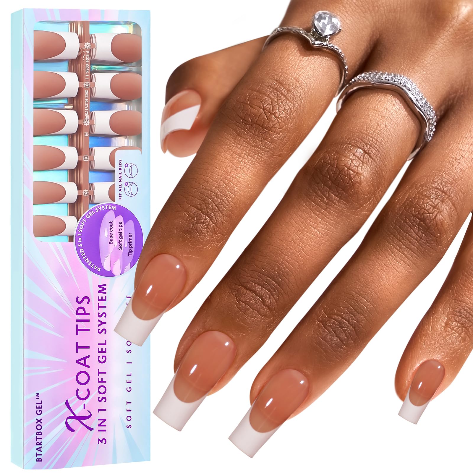 BTArtboxnails XCOATTIPS full set for quick at-home nail art