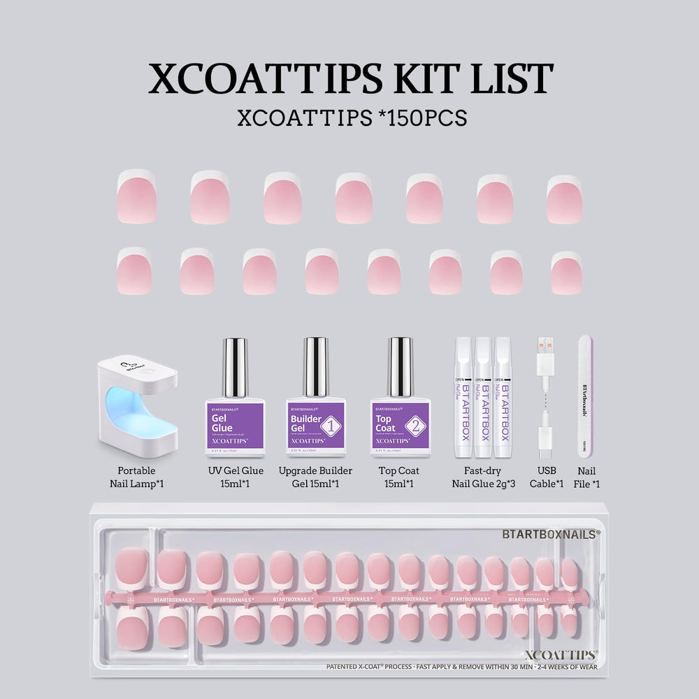 BTArtboxnails XCOATTIPS gift-ready packaging suitable for holidays.