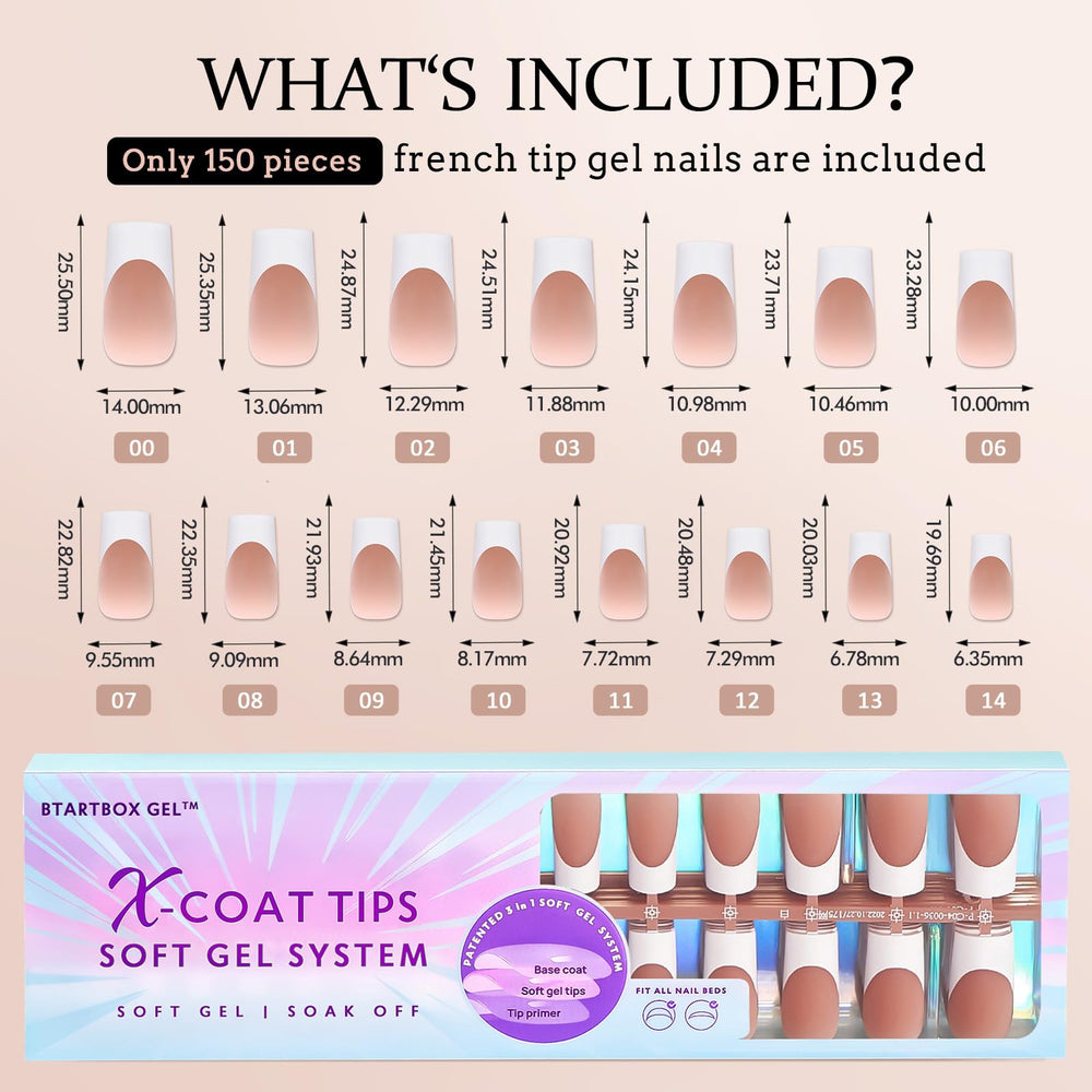 BTArtboxnails XCOATTIPS ombre gradient design on tips