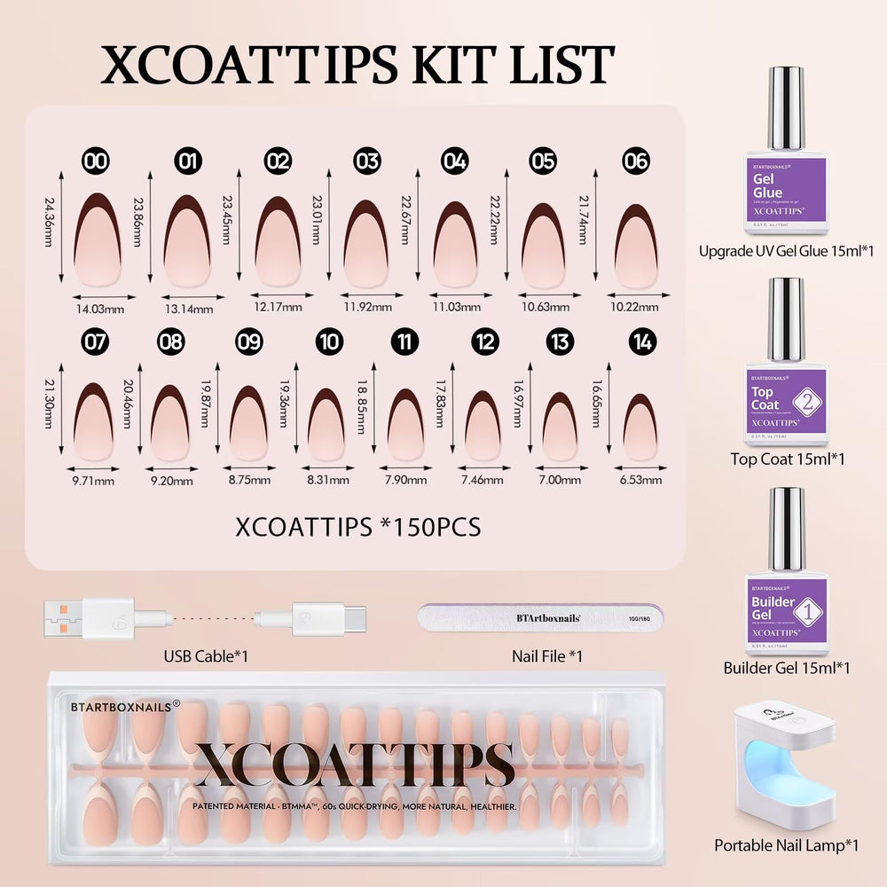 BTArtboxNails XCOATTIPS nail file and primer included for smooth prep