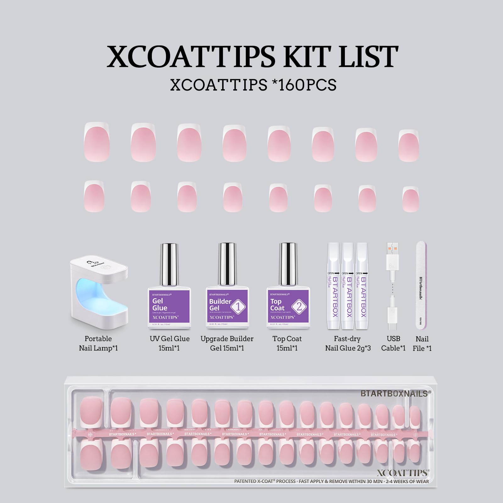 BTArtboxnails XCOATTIPS nail file and buffer for prep