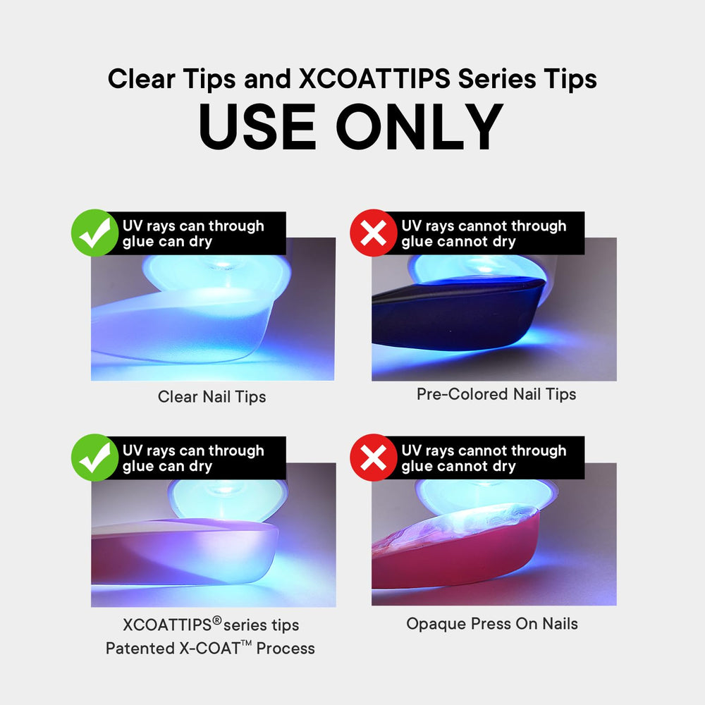 BTArtboxnails XCOATTIPS nail tips application demonstrating alignment and hold