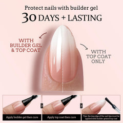 BTArtboxnails XCOATTIPS peach ombre nails offer salon-like finish at home