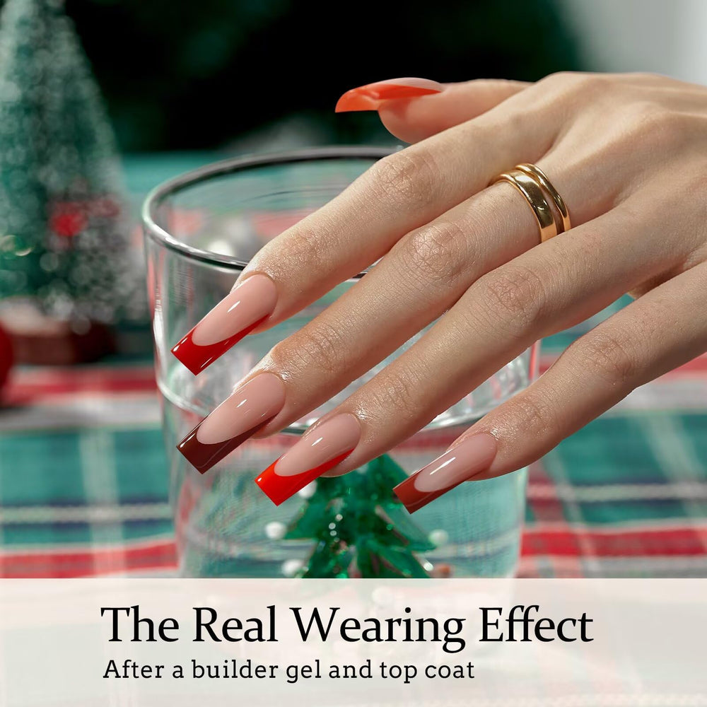 BTArtboxnails XCOATTIPS press-on nails Christmas collection ready for at-home styling.