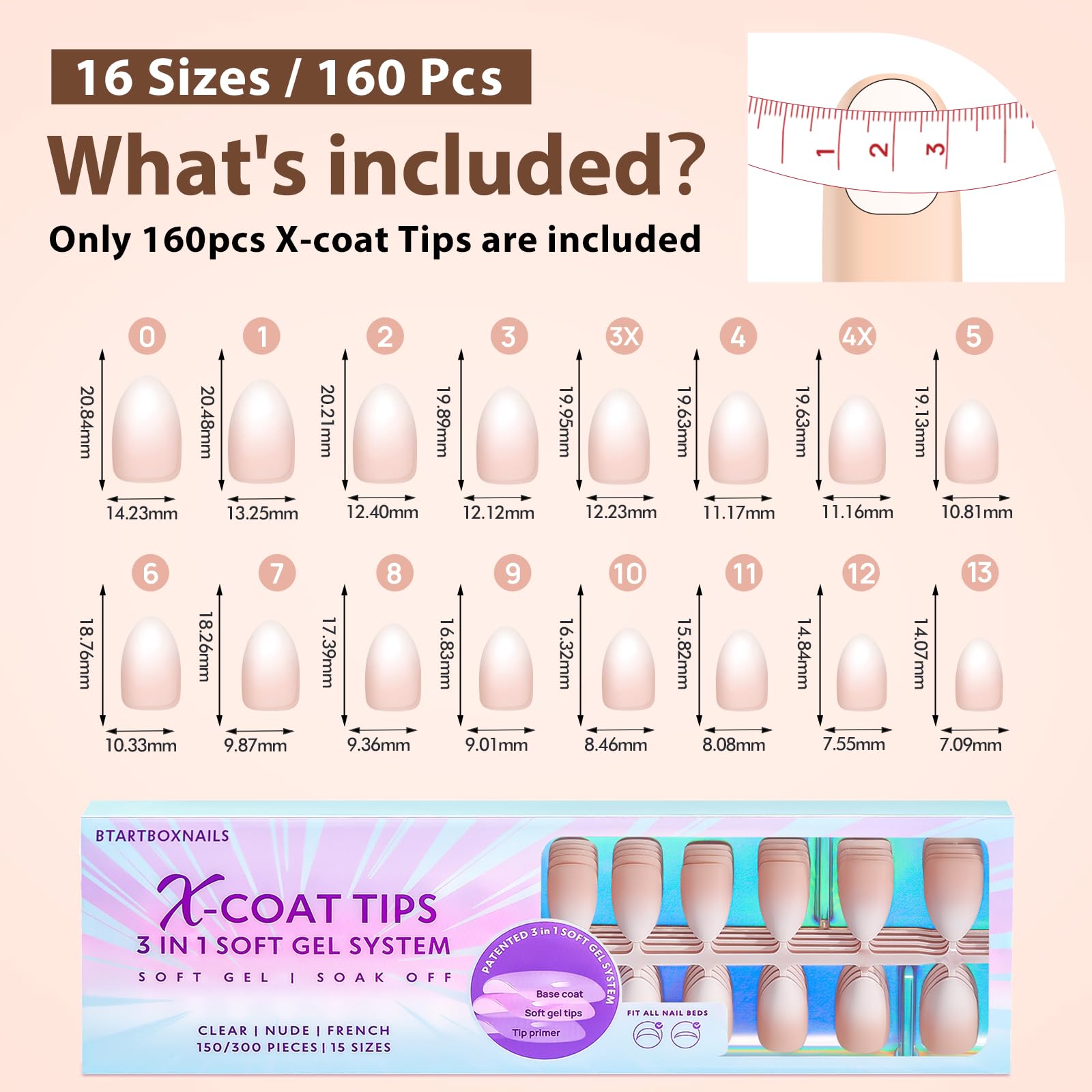 BTArtboxnails XCOATTIPS quick-apply kit supports glossy gel look with temporary wear