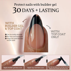BTArtboxnails XCOATTIPS soft gel material feels natural and comfortable on nails.