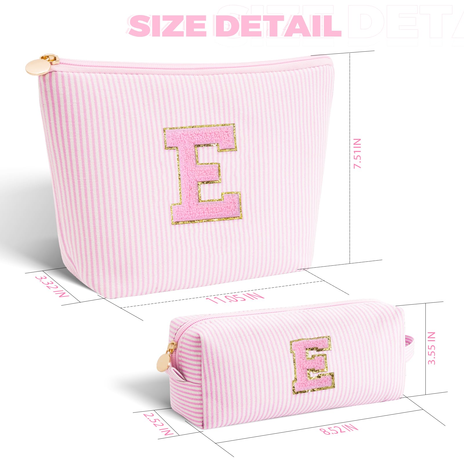 Btffitting makeup bag set pink small bag with handle enables on-the-go touch-ups.