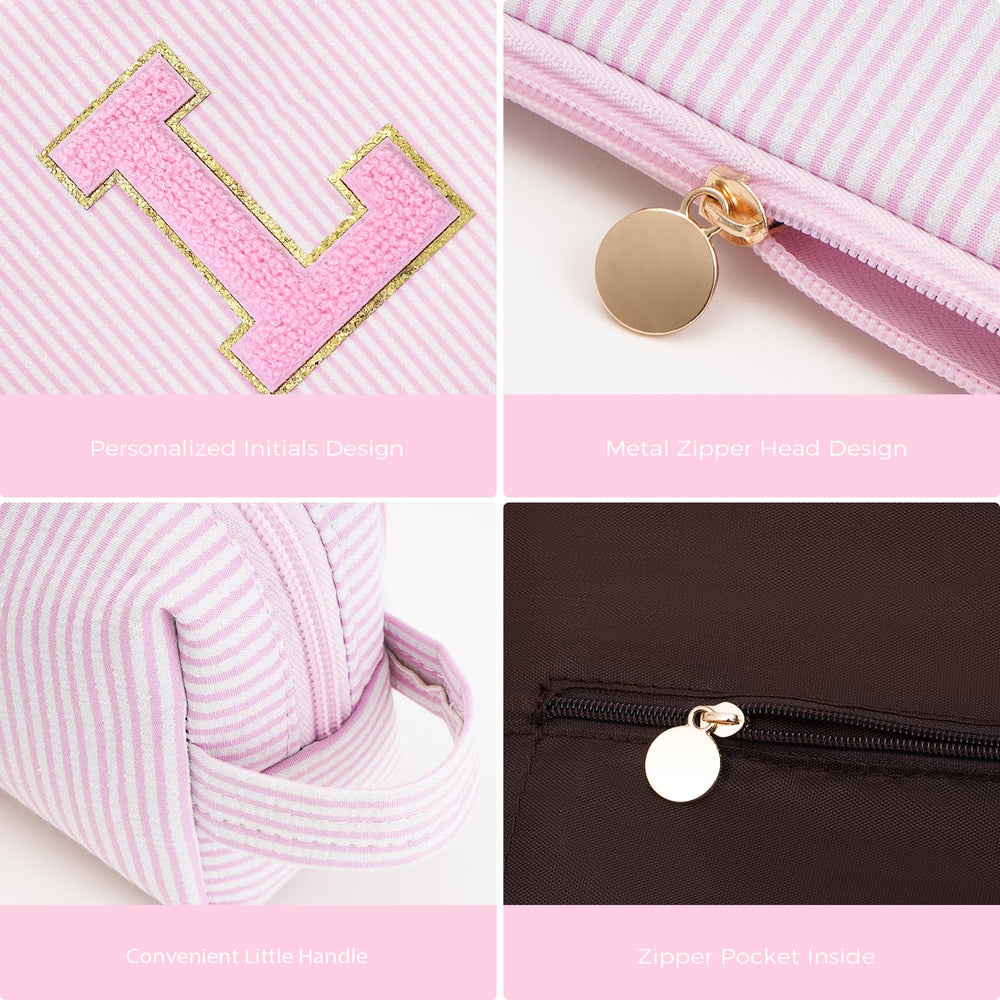 Btffitting pink initials bag set designed as a thoughtful gift for her.