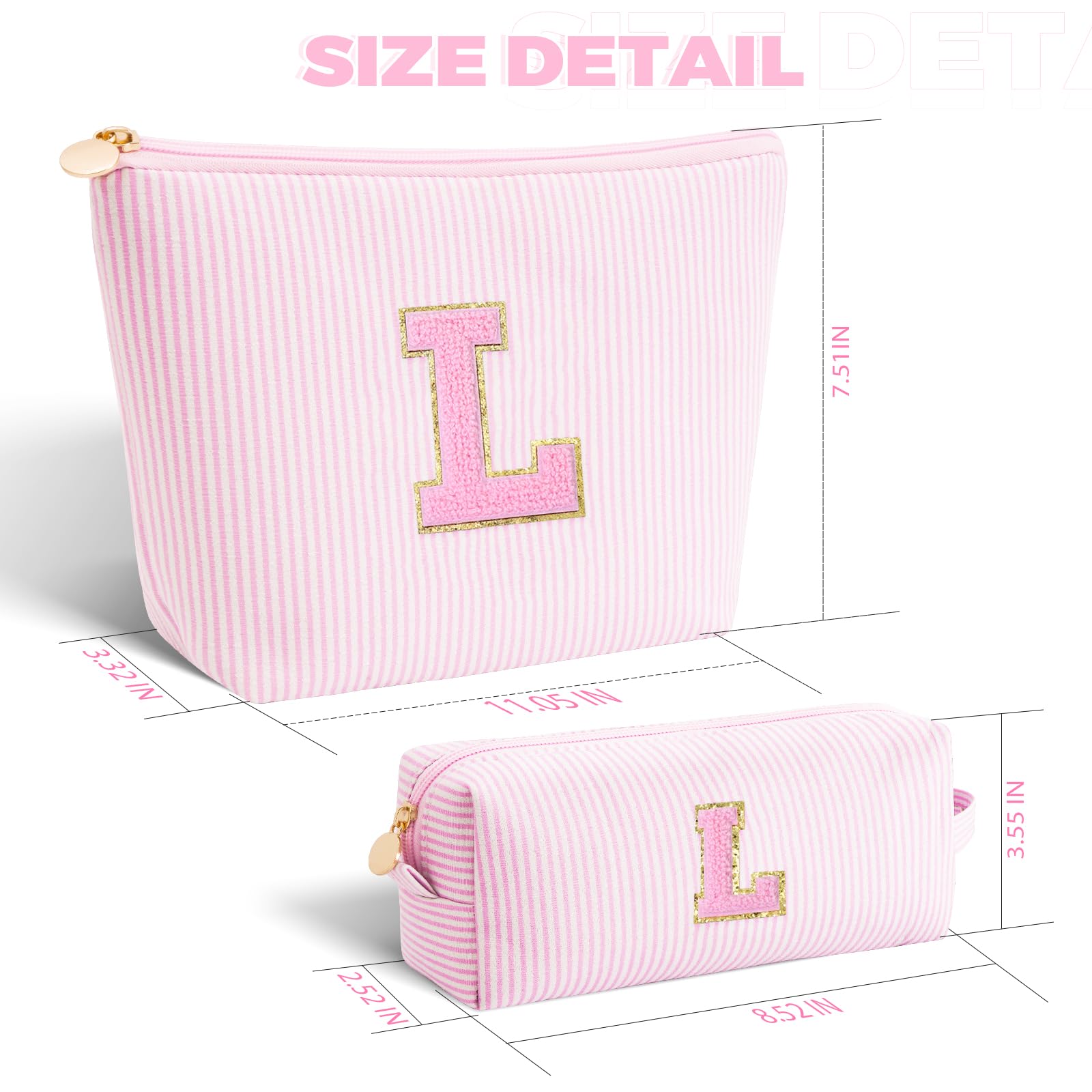 Btffitting travel-ready makeup bag to organize brushes and skincare on the go.