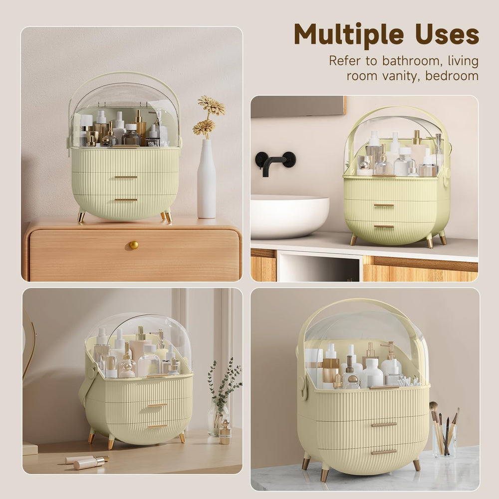 BTGGG large vanity storage with open shelves fits tall bottles up to 8.3 inches.