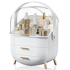 BTGGG makeup organizer vanity drawer closed demonstrates compact cosmetic storage.