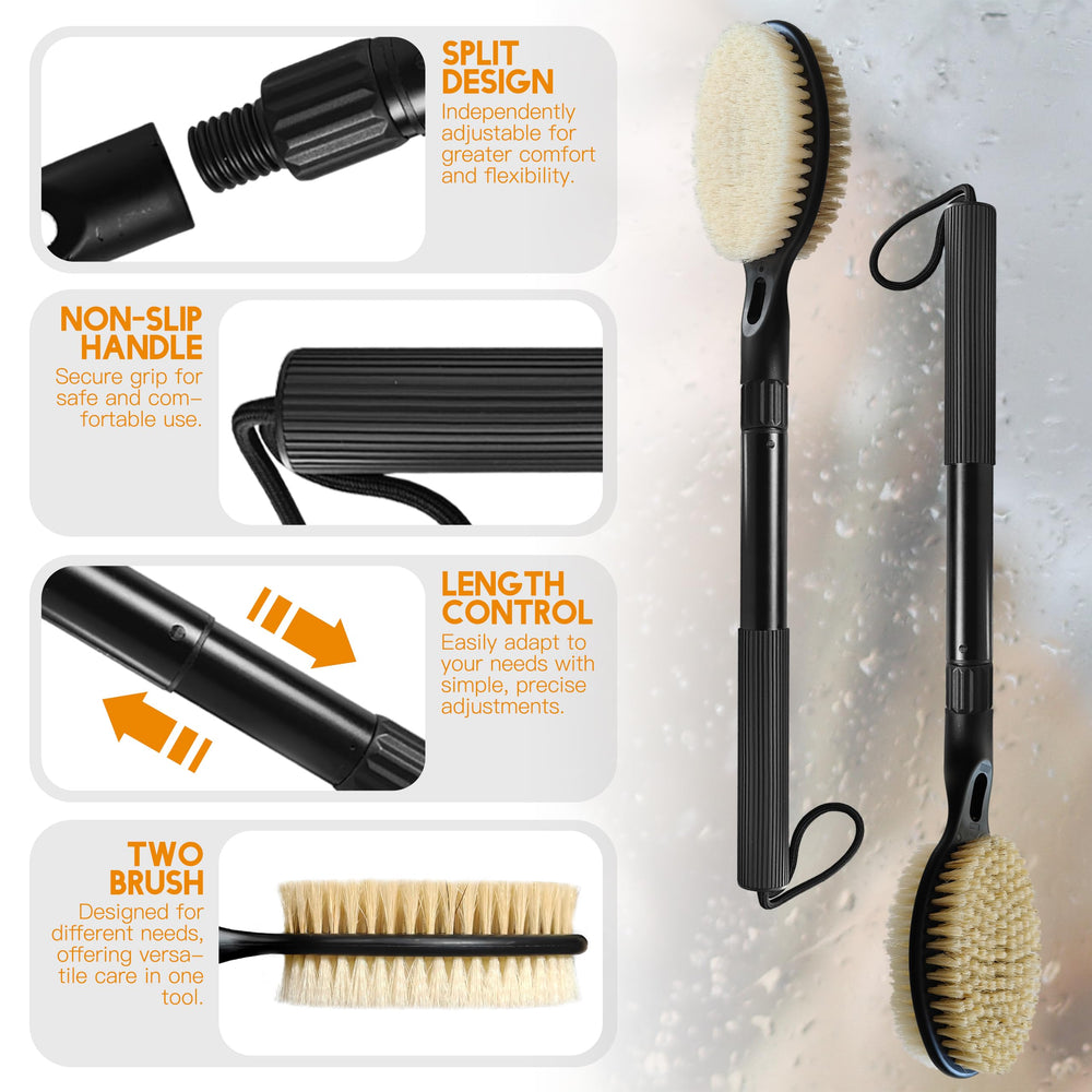 BTideas back scrubber aluminum-alloy-handle lightweight and rustproof.
