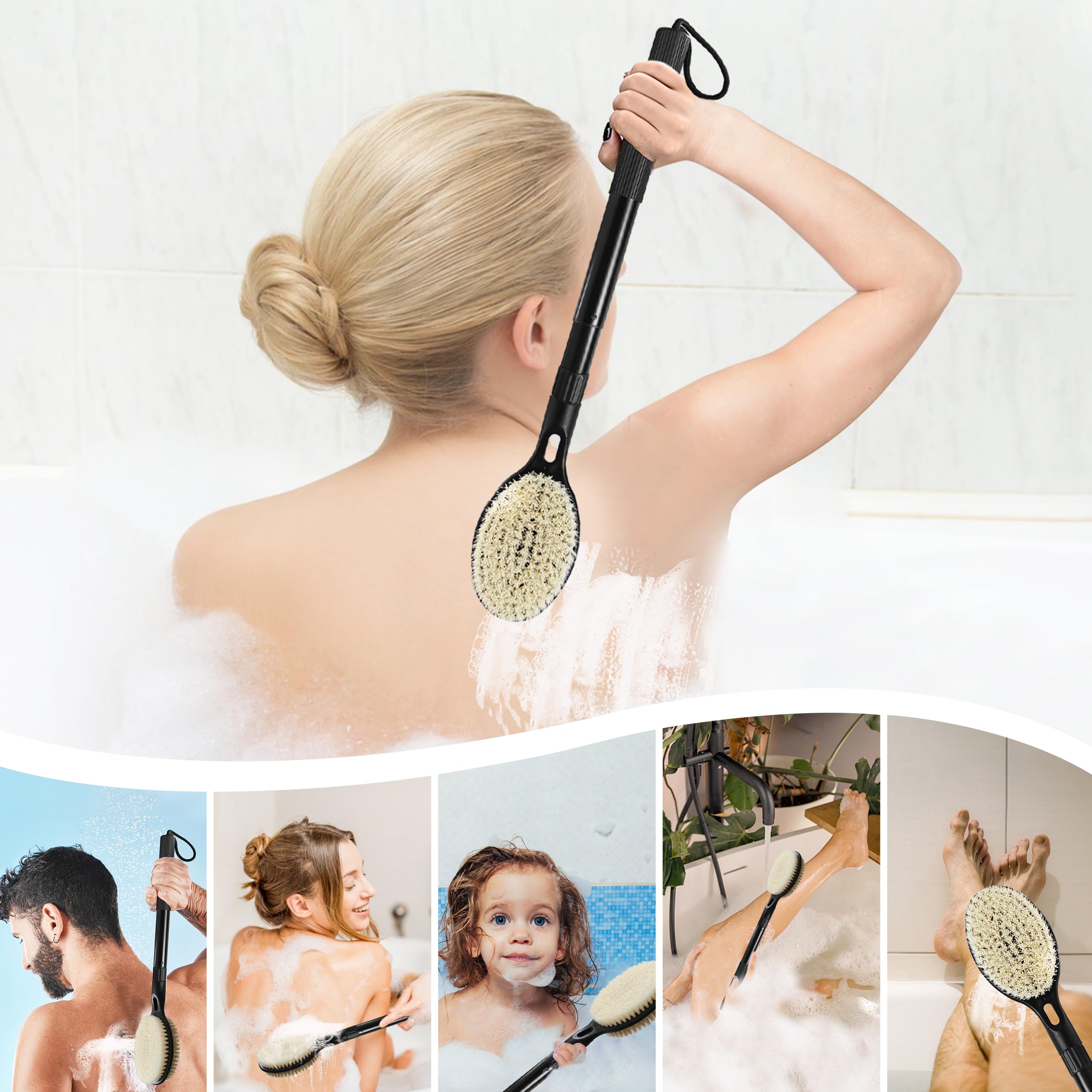 BTideas back scrubber hanging-storage shows quick-drying after use.