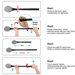 BTideas easy-assembly back scrubber with detachable parts for quick setup