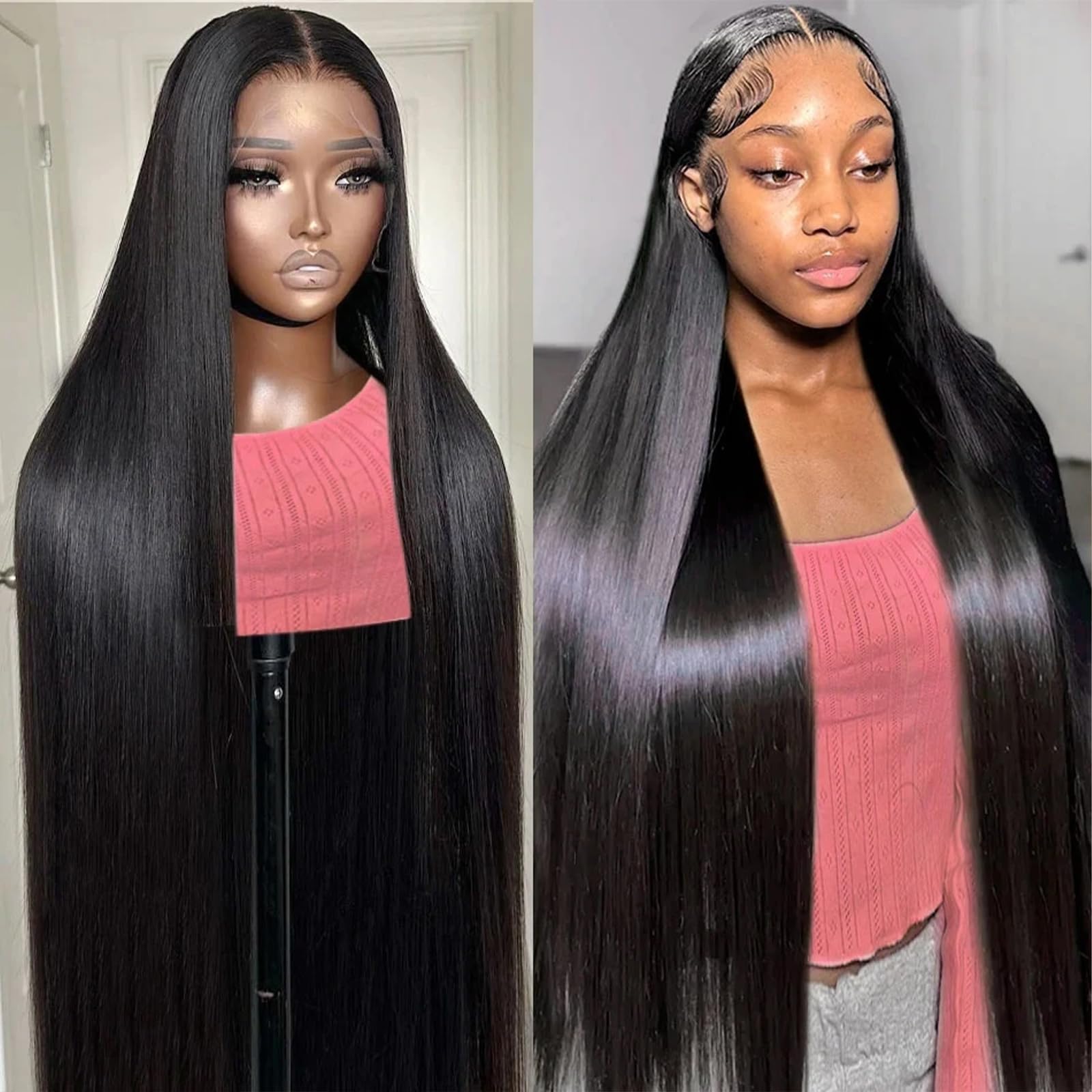 Btomar 30in 13x6 HD lace-front wig with adjustable cap for secure wear.