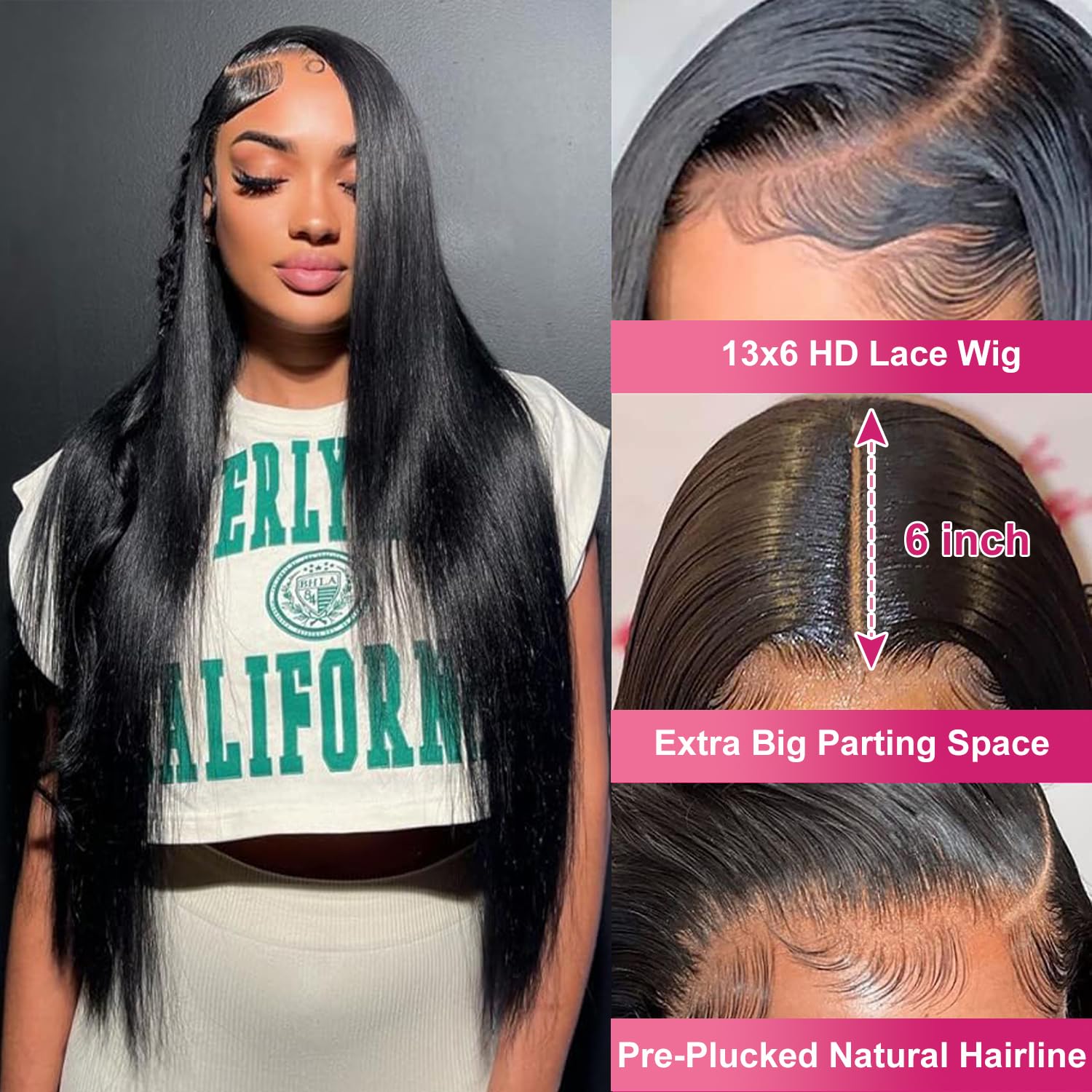 Btomar virgin Brazilian 200% density wig ready for versatile styling.