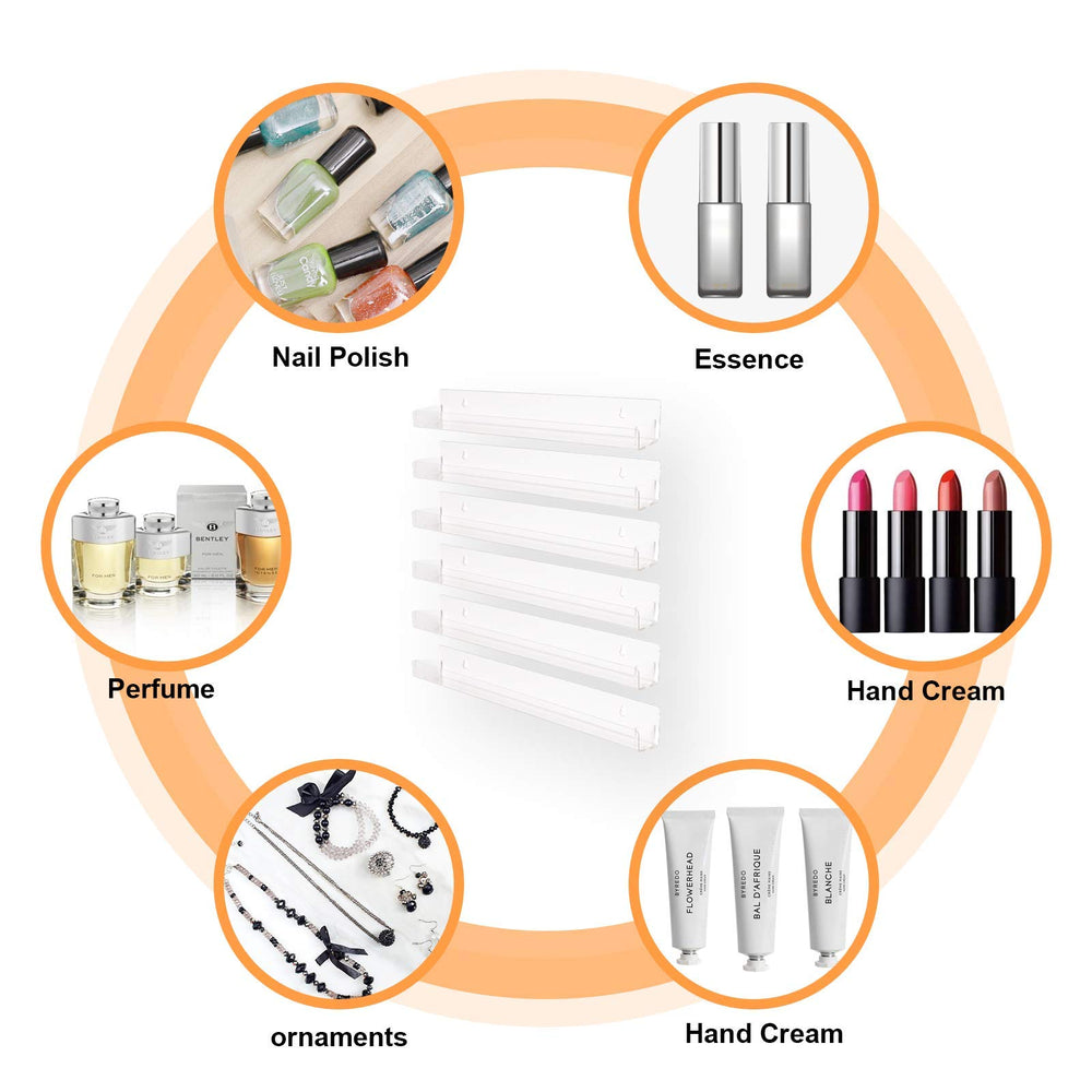 BTremary clear acrylic display supports multi-purpose storage for polishes and more.