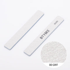 BTYMS 80-grit nail file shaping side walls for quick length control