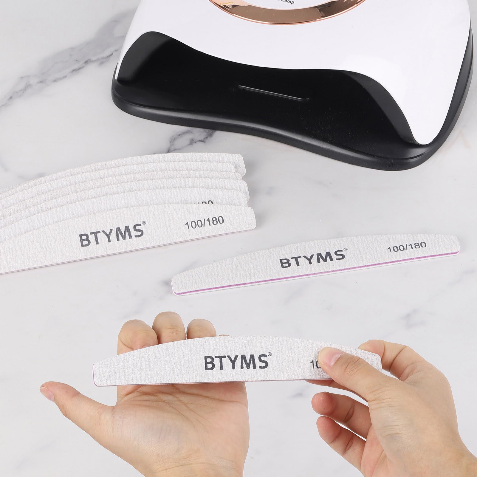 BTYMS 50-piece pack for ready-to-use nail files and ongoing maintenance