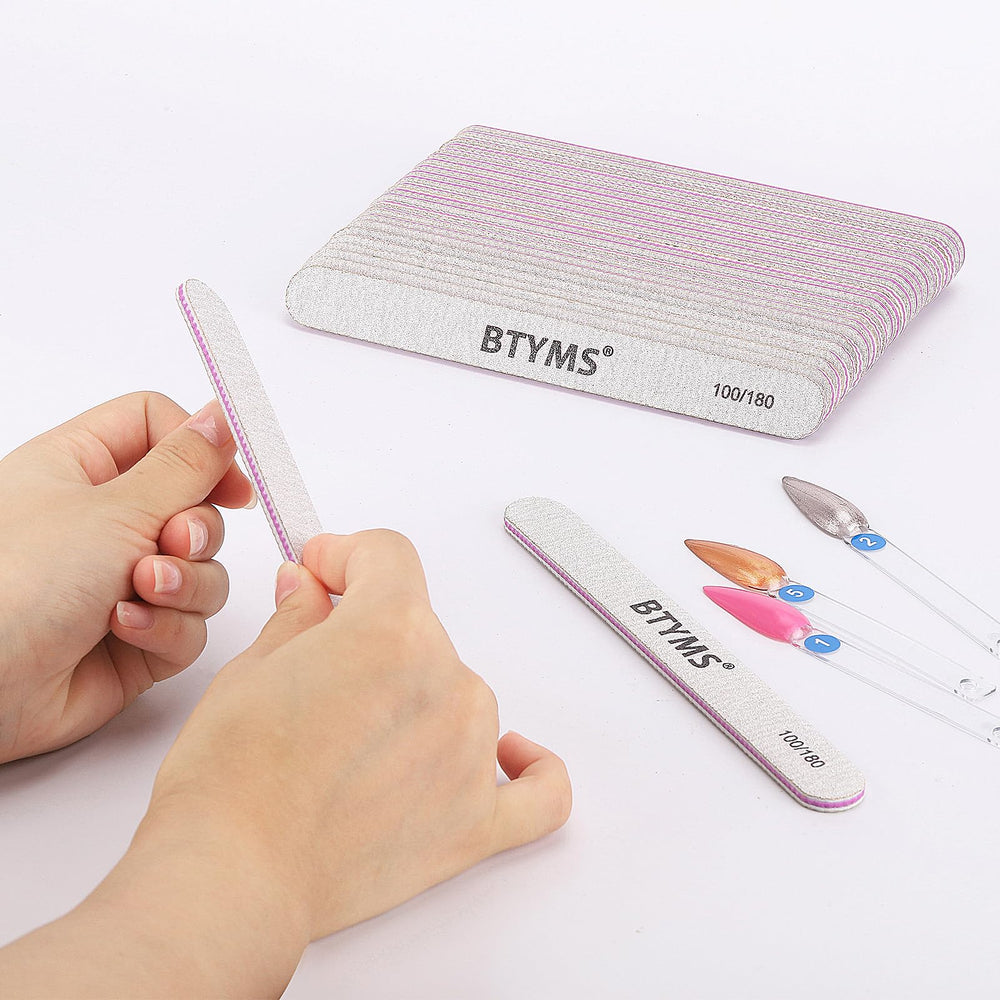 BTYMS bulk pack supports manicures and pedicures across natural and artificial nails.