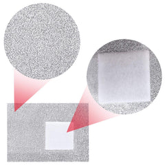 BTYMS no-lint cotton pad closeup highlighting fuzz-free material for clean results.